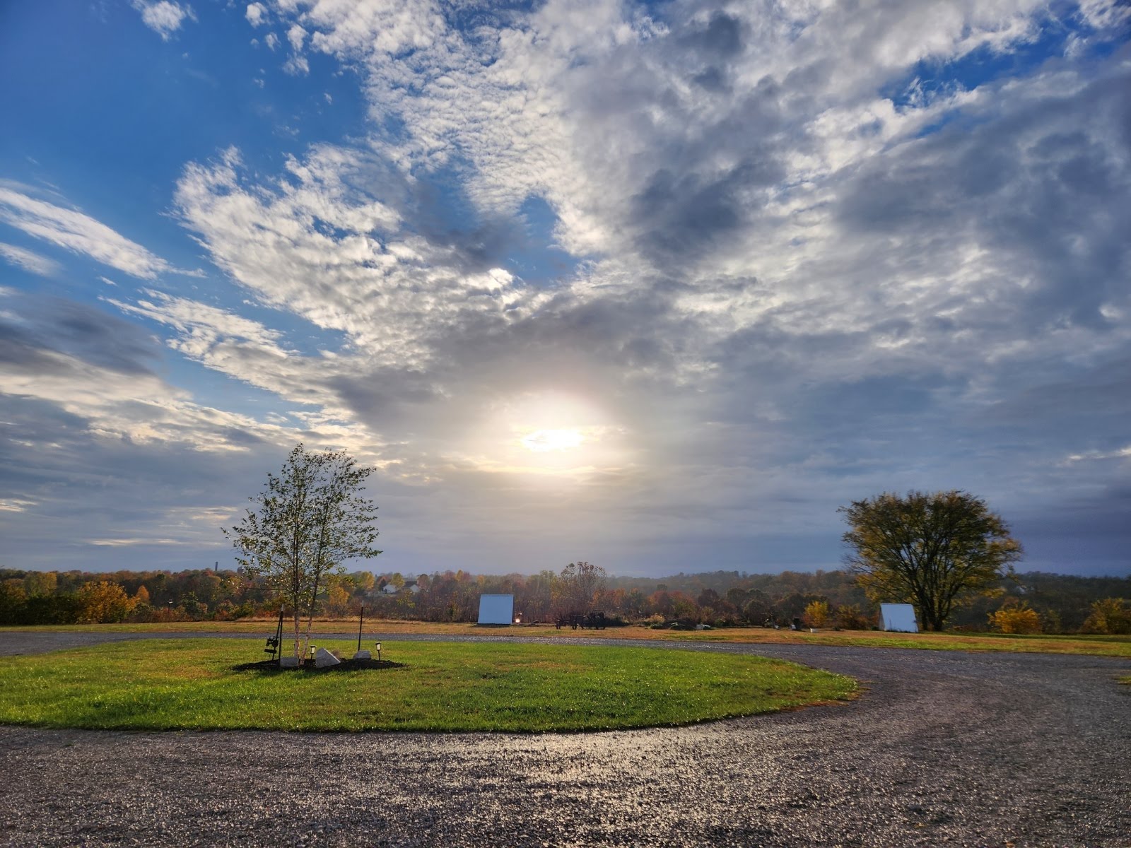 Central Kentucky property at golden hour with dramatic sky