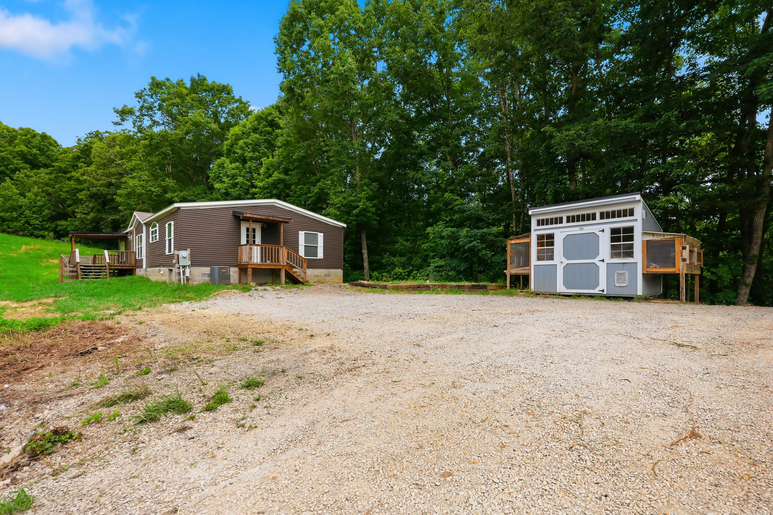 Main home exterior with yard