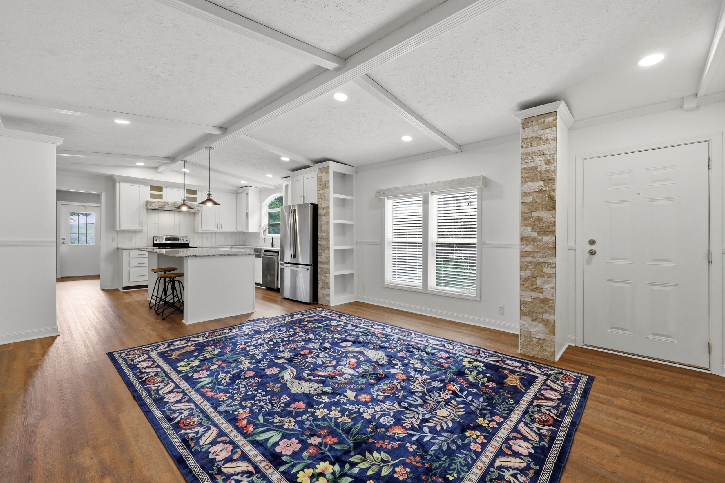 Living room and kitchen open concept