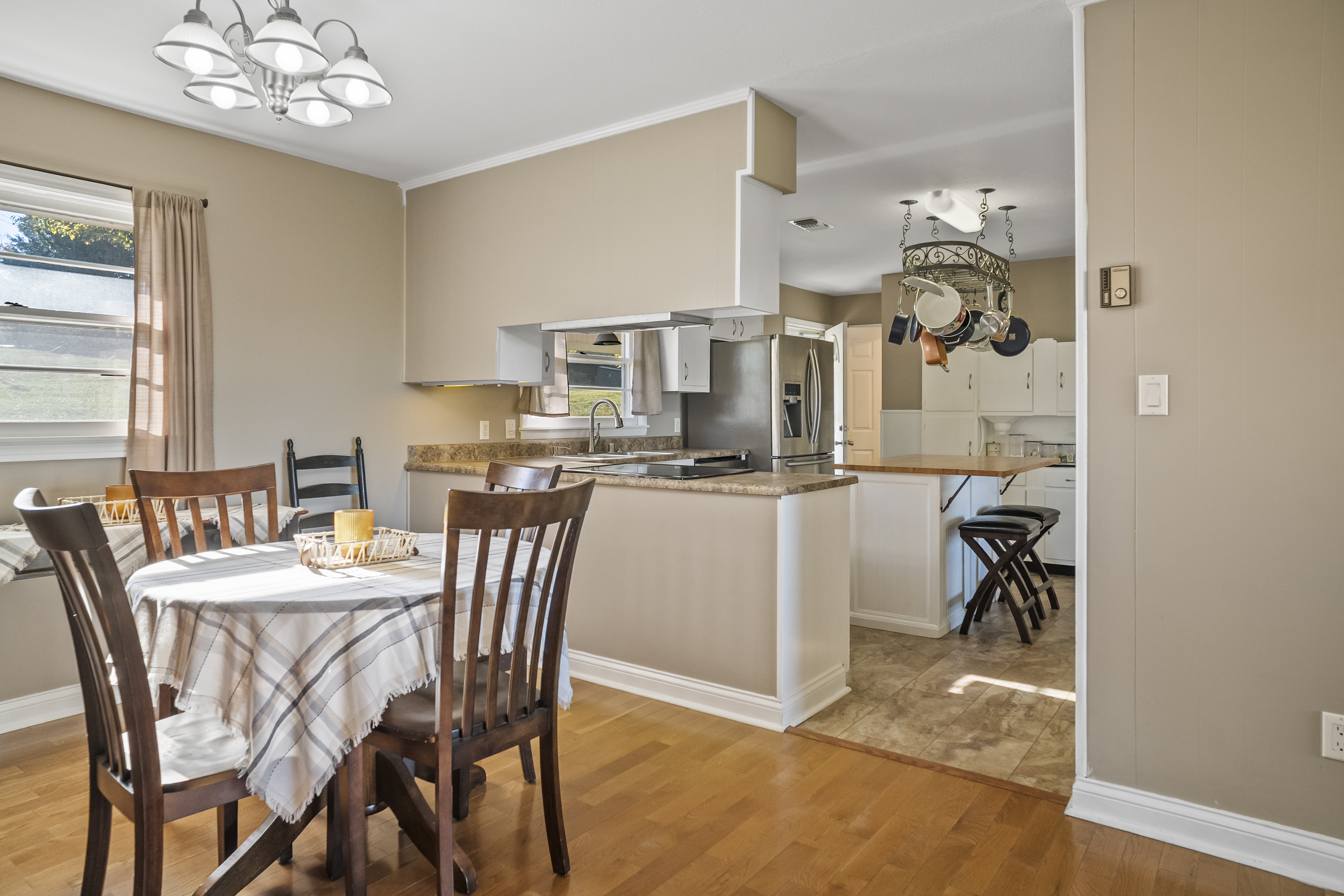 Dining area open to kitchen