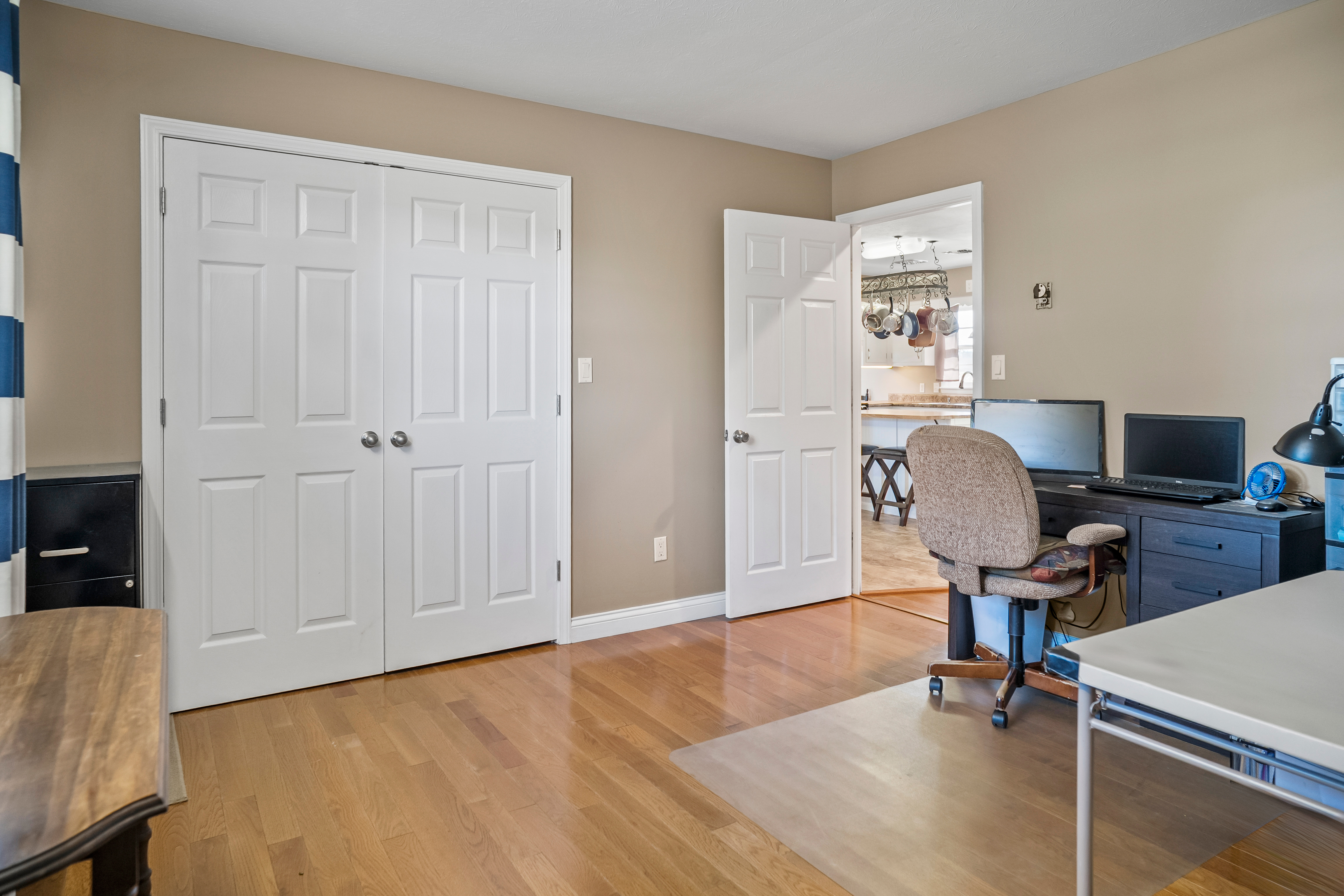 Bedroom or office with double closet