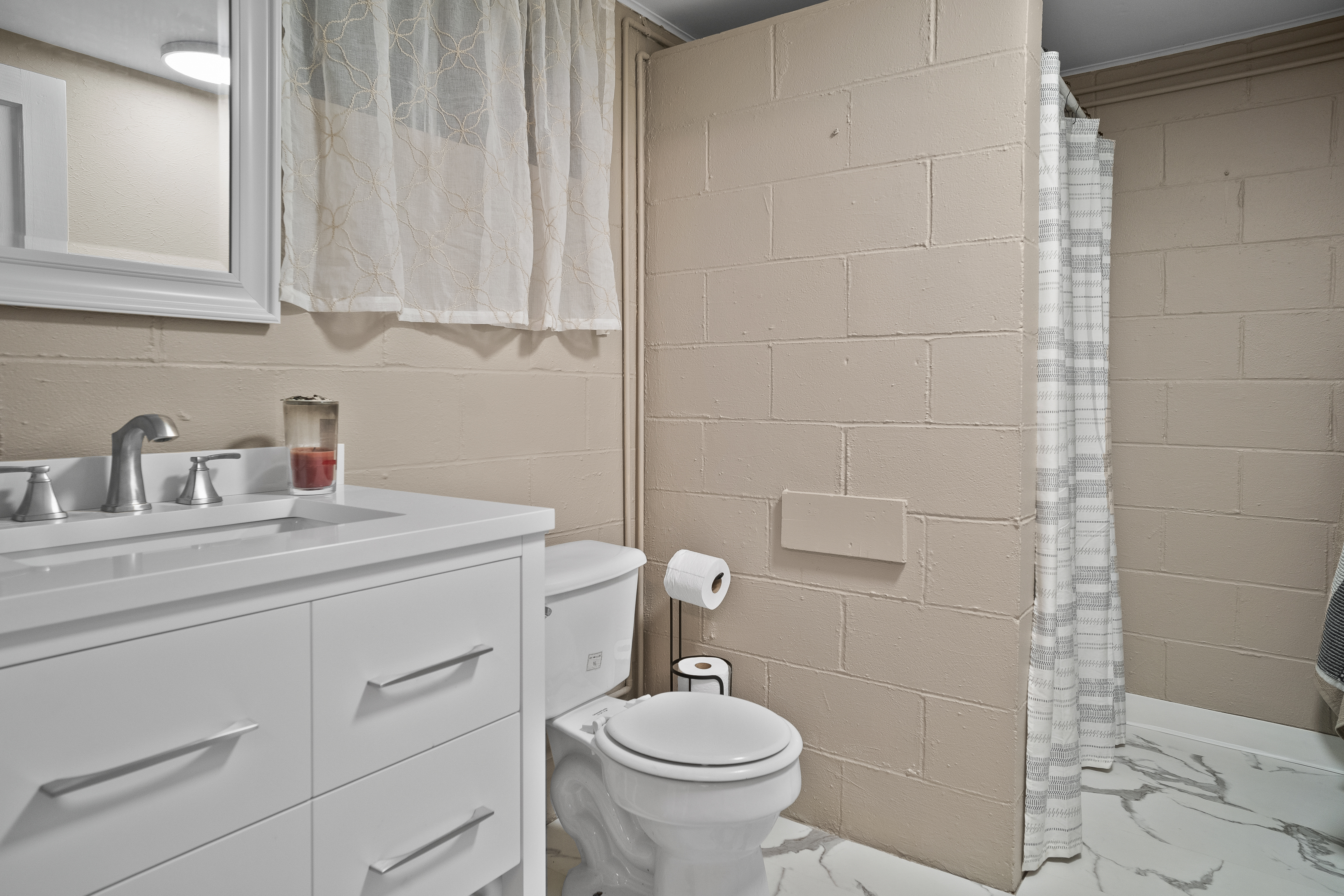 Basement bathroom