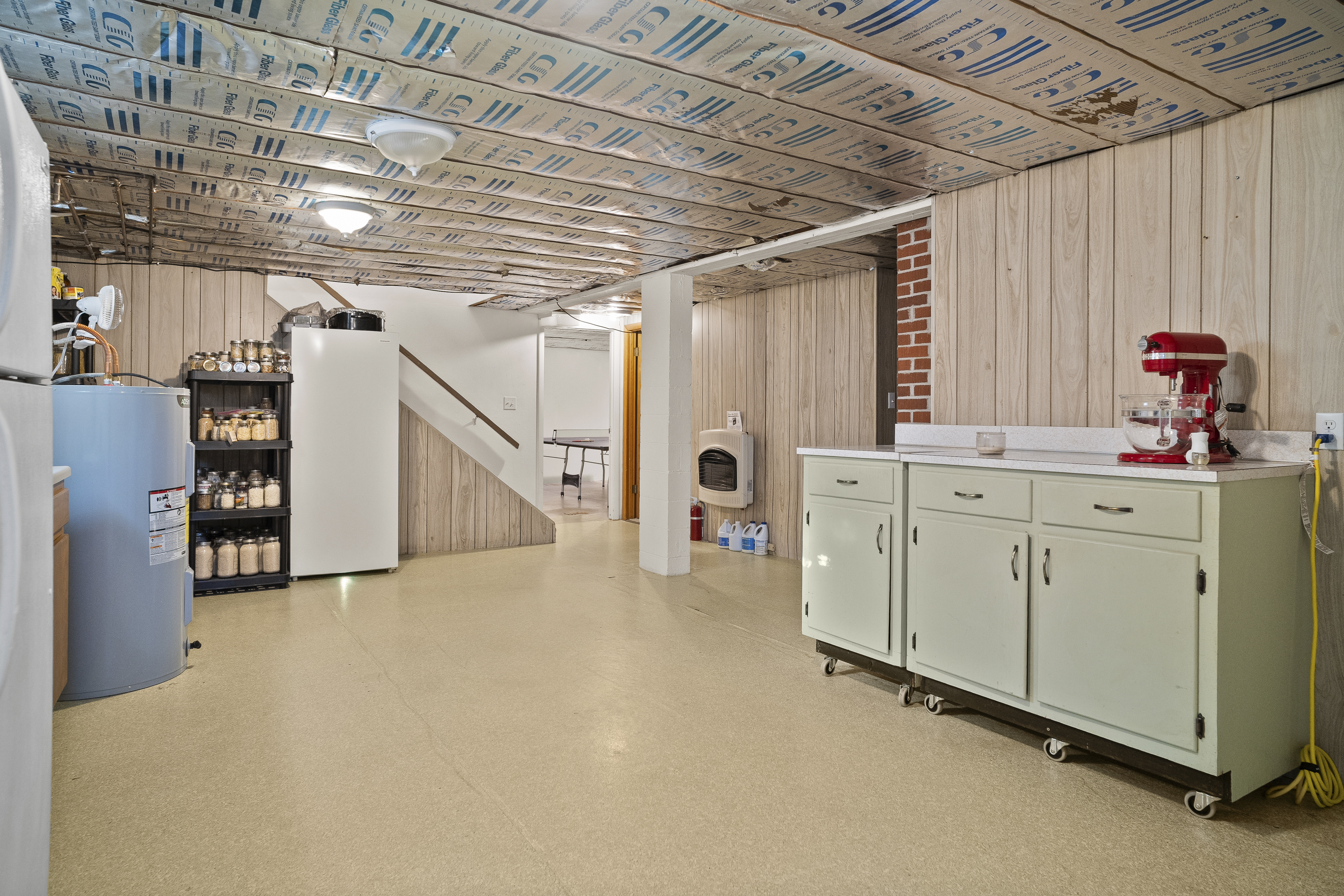 Basement utility and second kitchen area