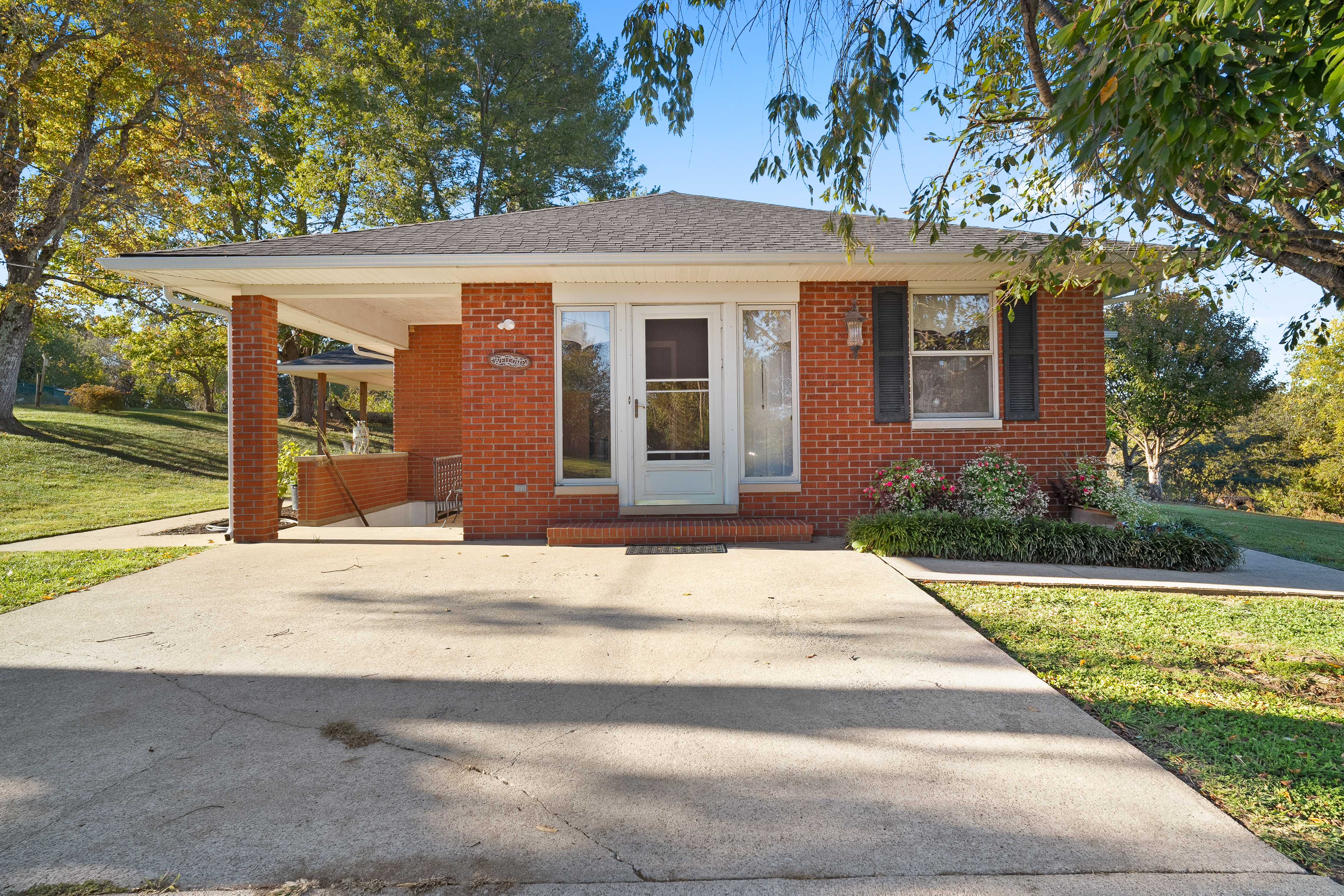Side carport entrance