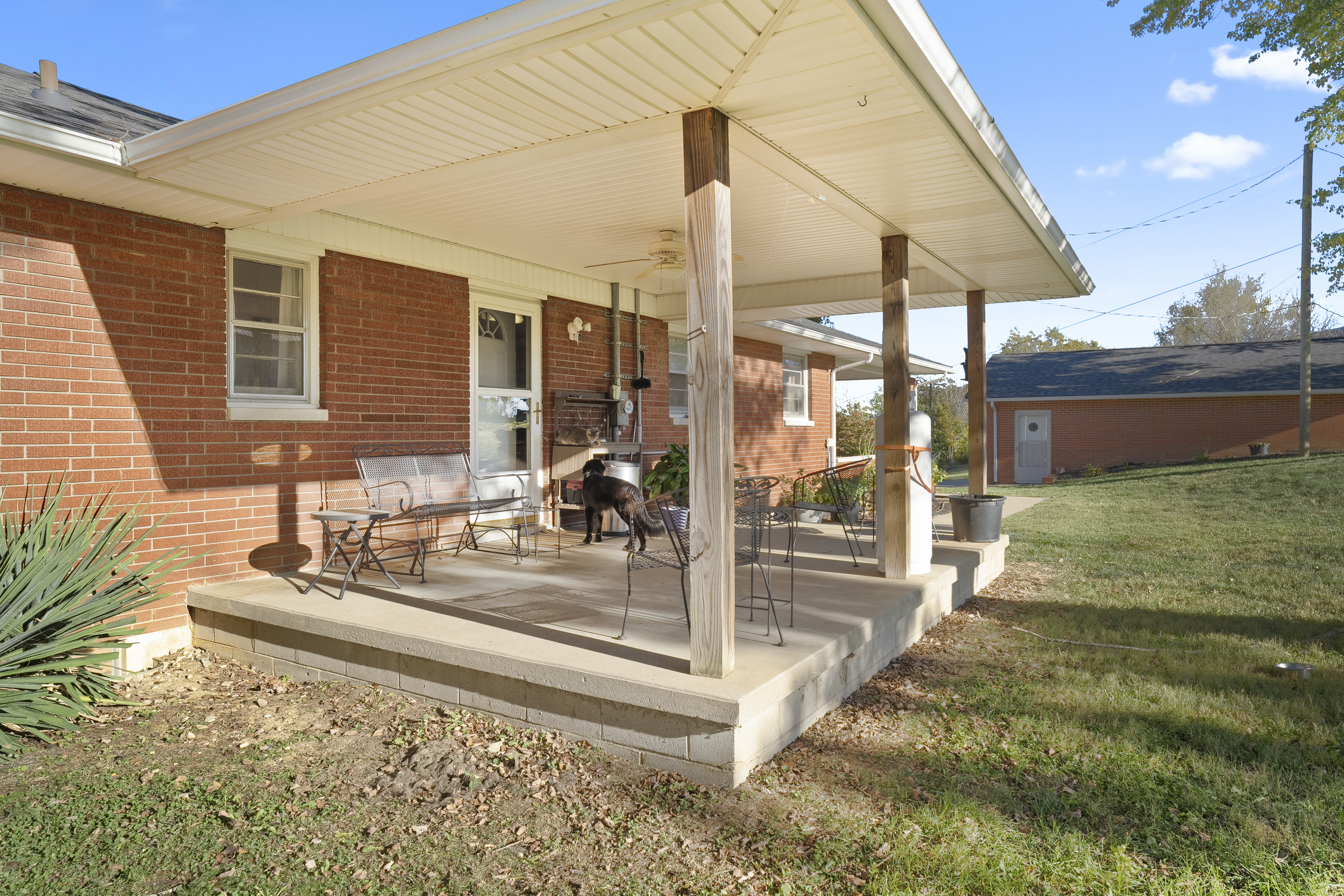 Covered back patio