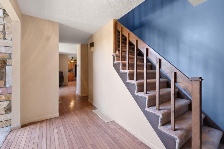 Staircase leading to the upper level