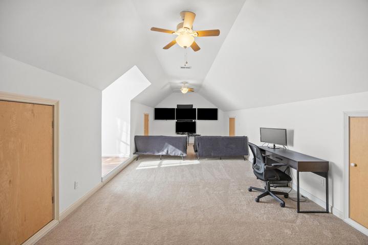 Bonus room currently used as in-home theater
