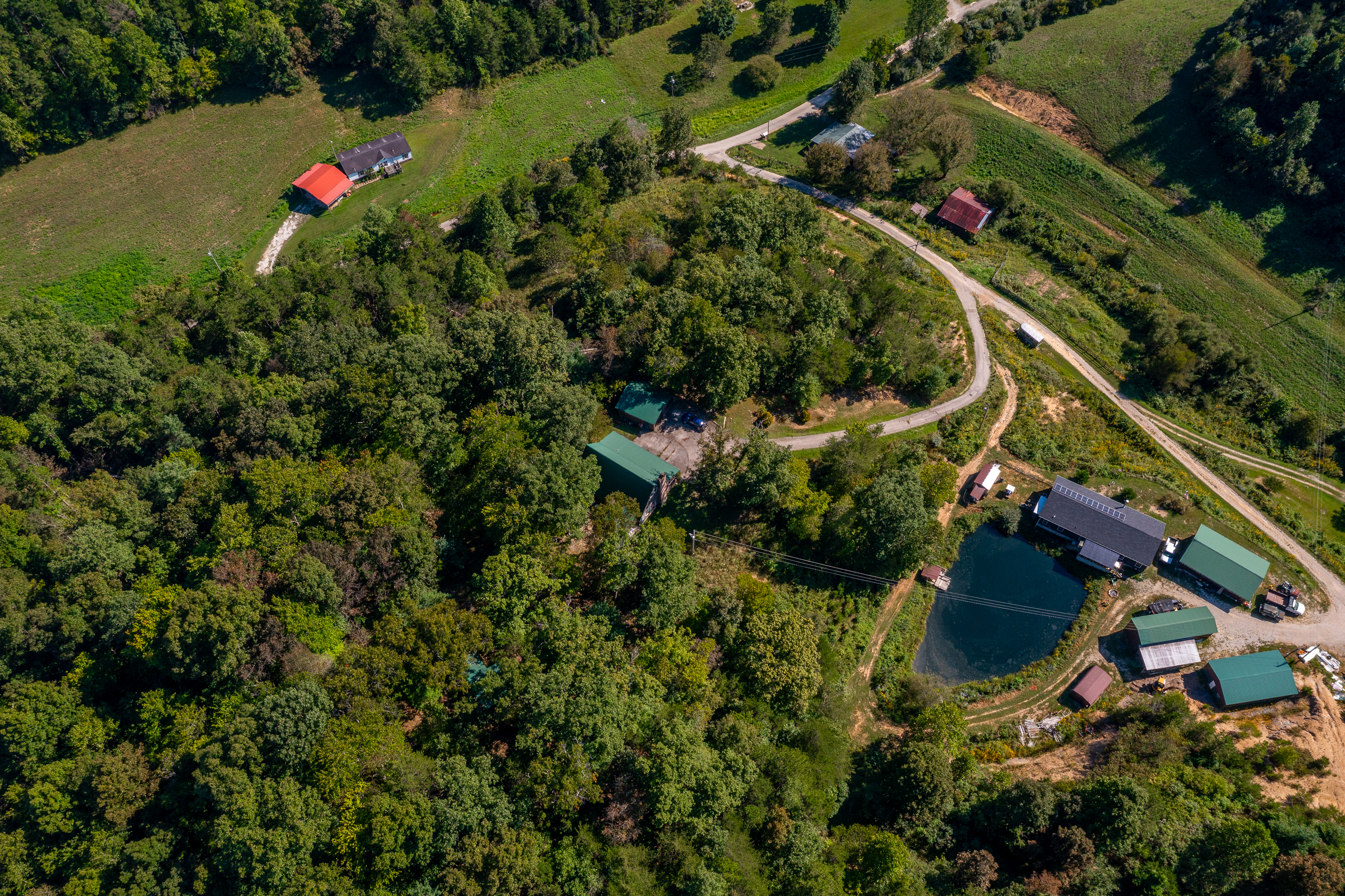Aerial of property from distance